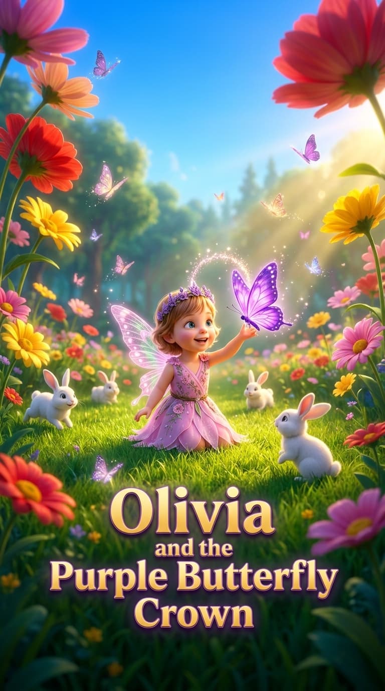 Olivia and the Purple Butterfly Crown